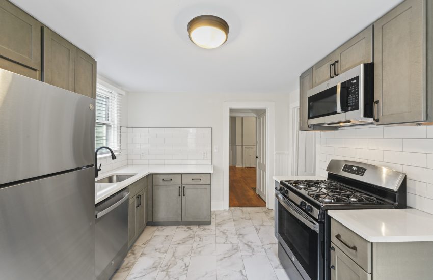 Interior view of a stylish 2-bedroom apartment at 58 Lincoln Ave #4 in Saratoga Springs, NY, featuring updated finishes near downtown.